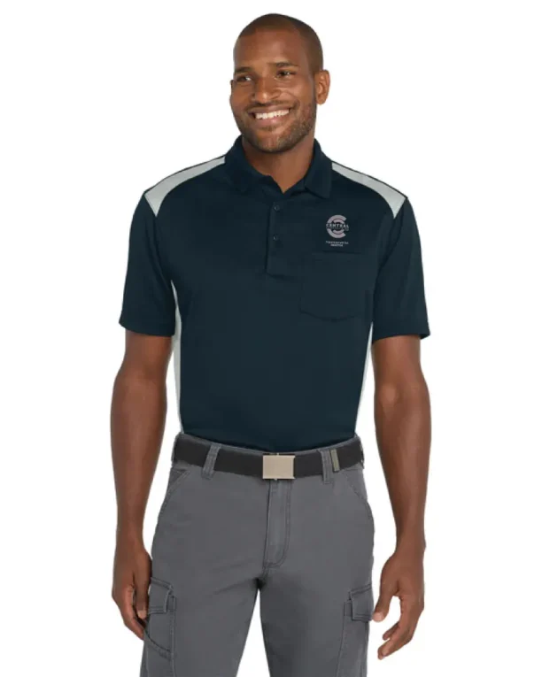 CornerStone® Select Snag-Proof Two Way Colorblock Pocket Polo
