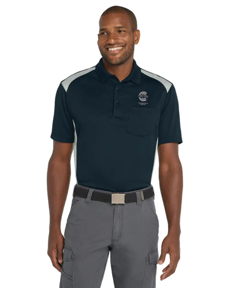 CornerStone® Select Snag-Proof Two Way Colorblock Pocket Polo